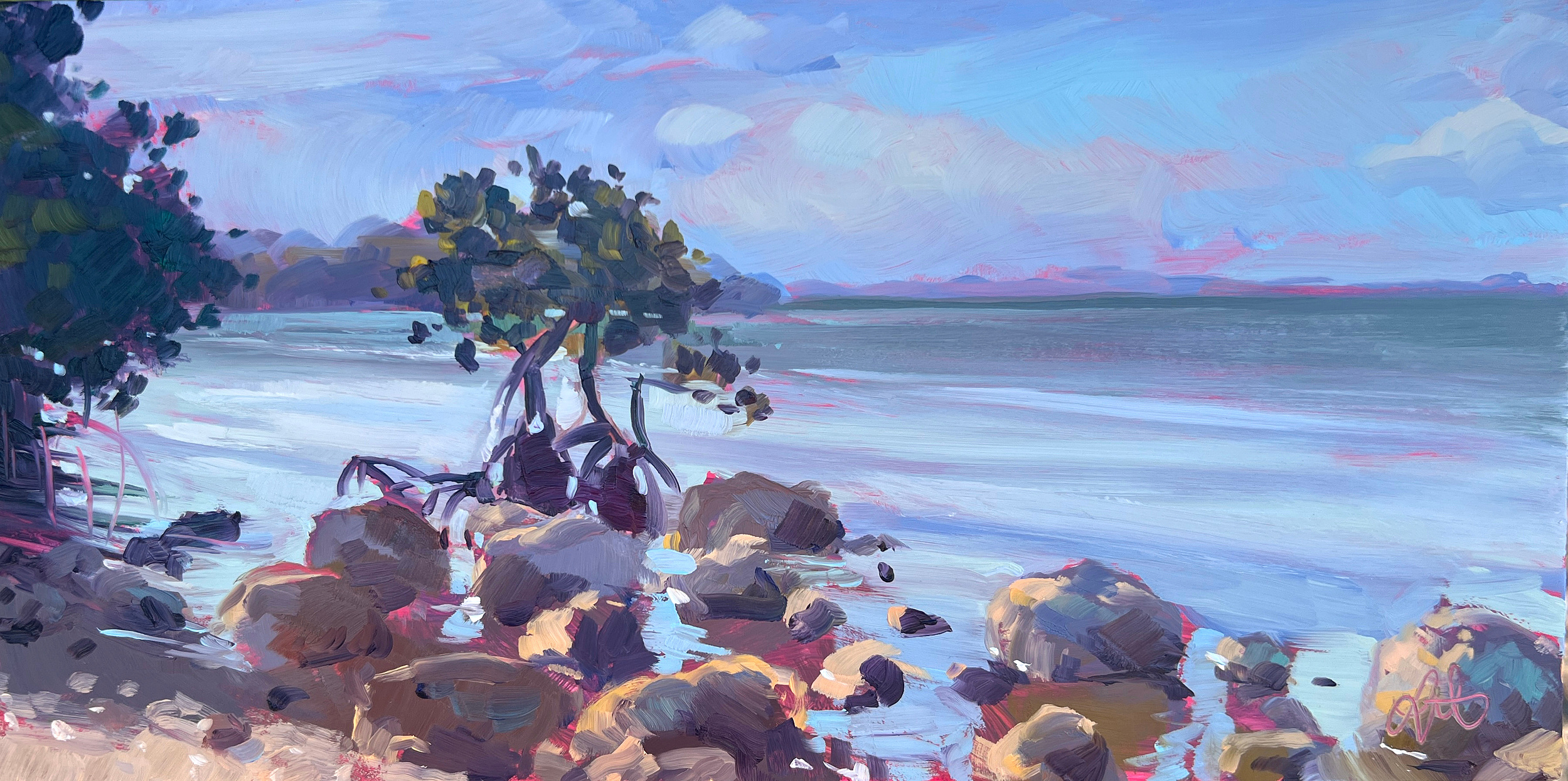 Parade of Stones, 2025
6 x 12 in. Oil on Panel
Painted En Plein Air
Ocean Reef Club - Key Largo, FL